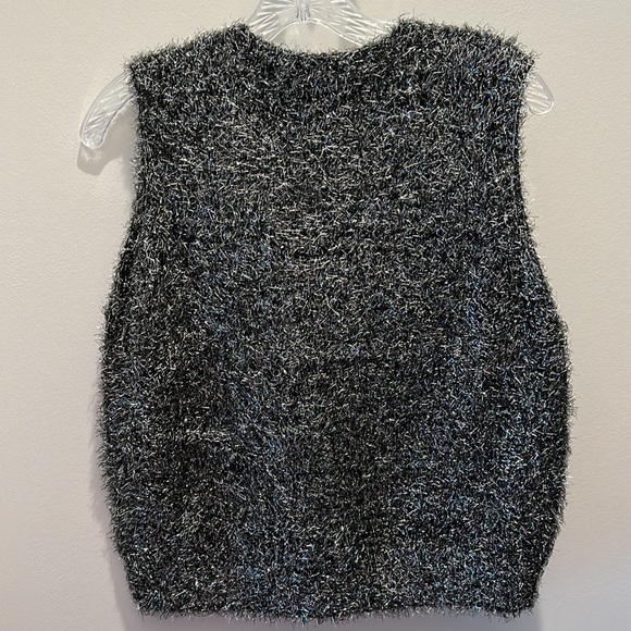 Anthropologie tinsel shimmer sleeveless sweater vest - Picture 2 of 7